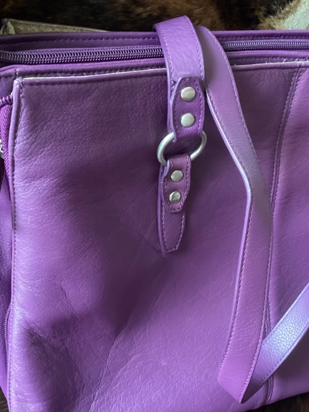 Buxton The Madison Tote Purple Leather Brief/Laptop Case Handbag💜🦋💜